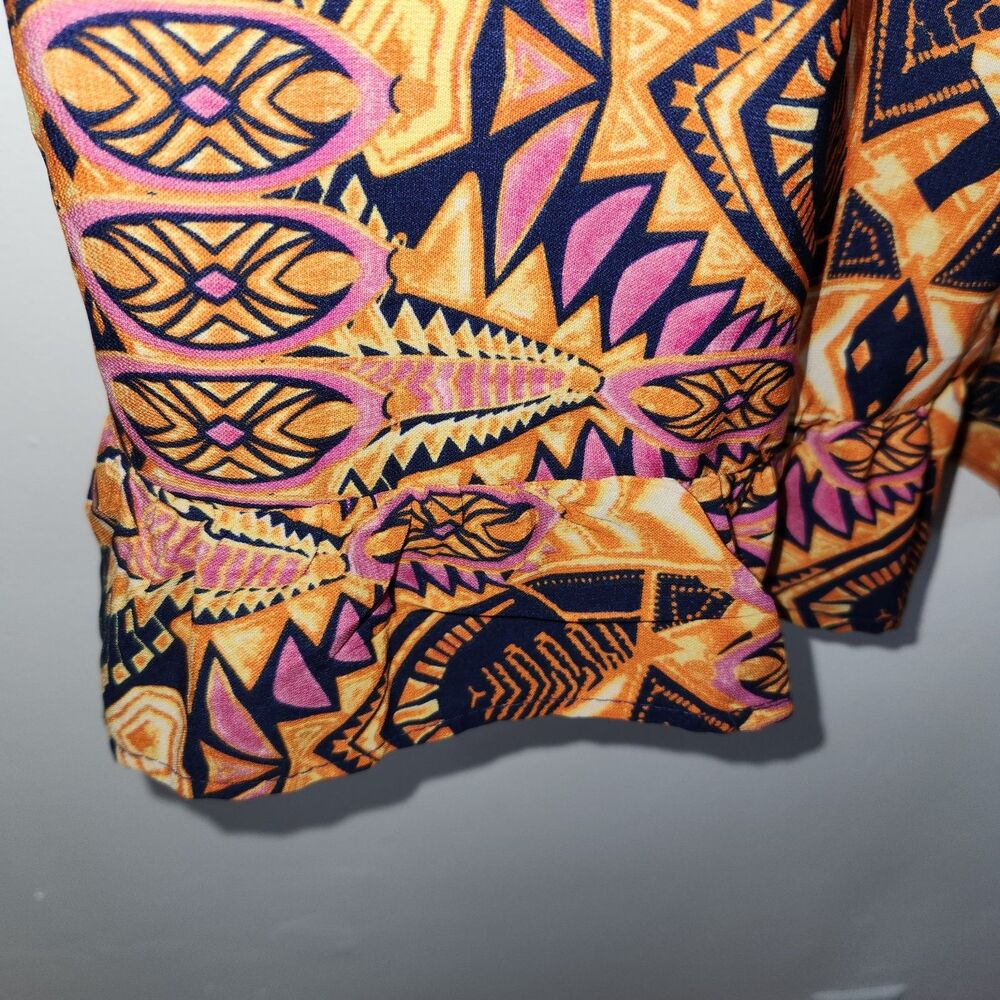 Babydoll Geometric Boho 90s Spaghetti Strap Dress Size XL - Picture 4 of 8